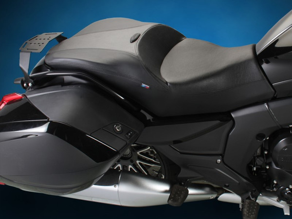 Sargent's rear motorcycle accessory rack for the BMW K 1600 Bagger.